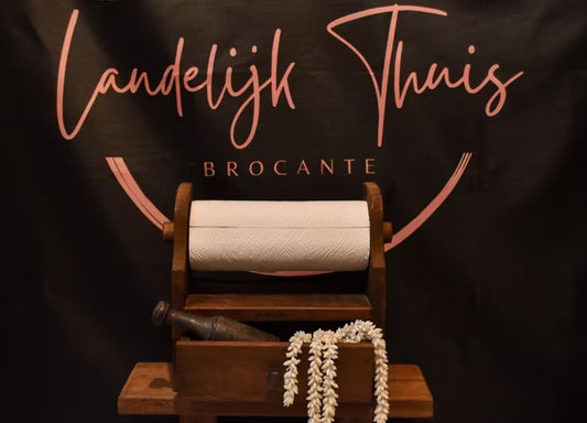 Brocante Keukenrol houder